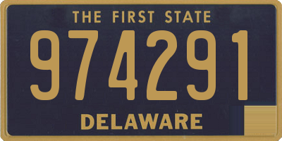 DE license plate 974291