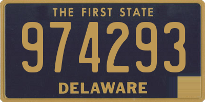 DE license plate 974293