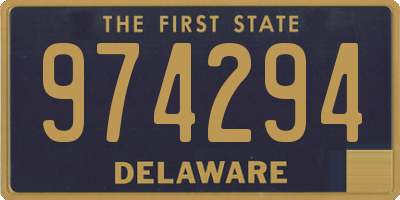 DE license plate 974294