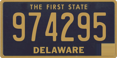 DE license plate 974295