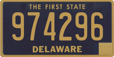 DE license plate 974296