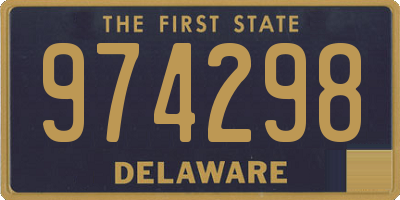 DE license plate 974298