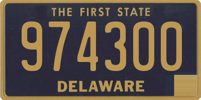 DE license plate 974300