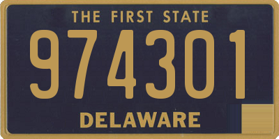 DE license plate 974301