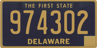 DE license plate 974302