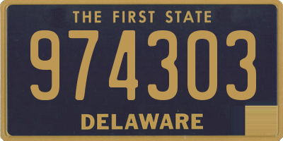 DE license plate 974303