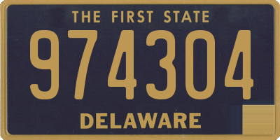 DE license plate 974304