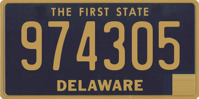 DE license plate 974305