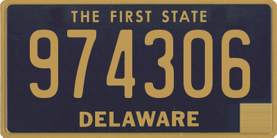 DE license plate 974306