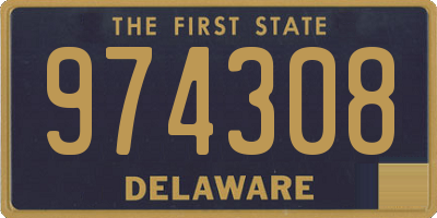 DE license plate 974308