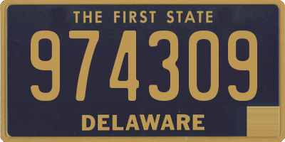 DE license plate 974309