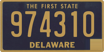 DE license plate 974310