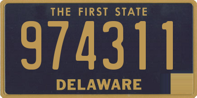 DE license plate 974311