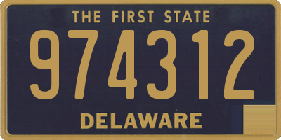 DE license plate 974312