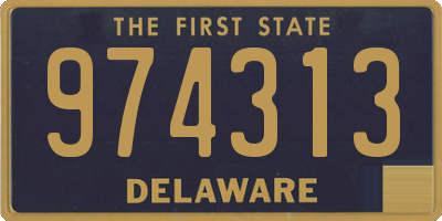 DE license plate 974313