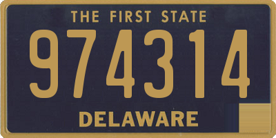 DE license plate 974314