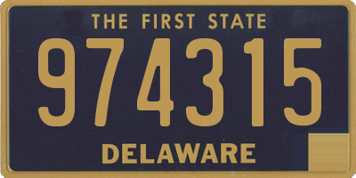 DE license plate 974315