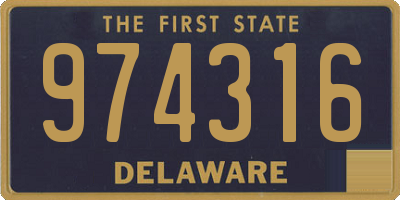 DE license plate 974316