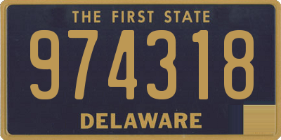 DE license plate 974318