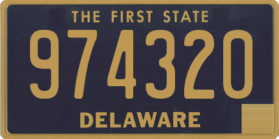 DE license plate 974320