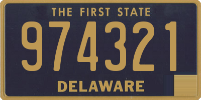 DE license plate 974321