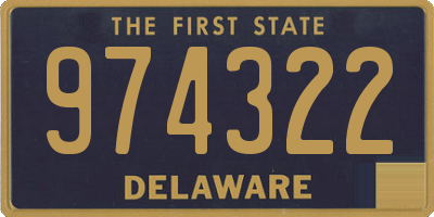 DE license plate 974322