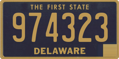 DE license plate 974323