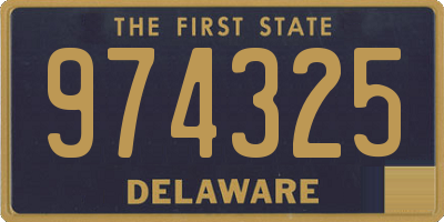 DE license plate 974325