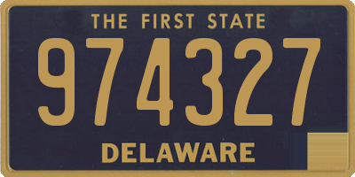 DE license plate 974327