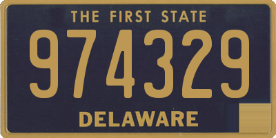 DE license plate 974329