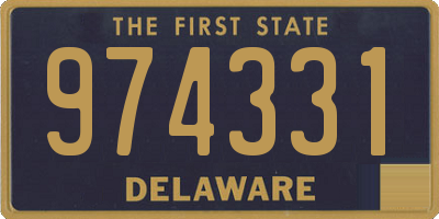 DE license plate 974331