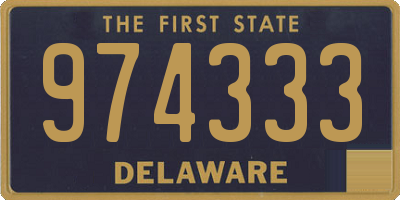 DE license plate 974333