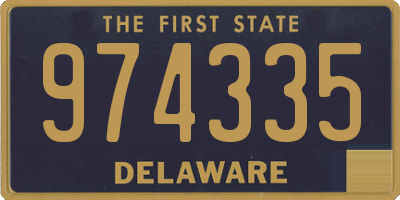 DE license plate 974335