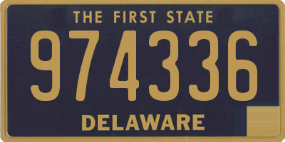 DE license plate 974336