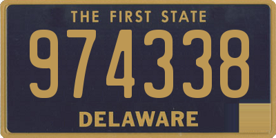 DE license plate 974338