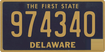 DE license plate 974340