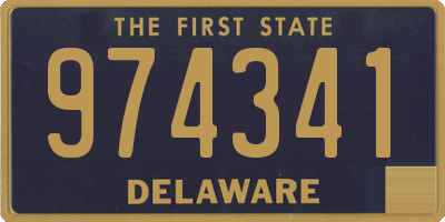 DE license plate 974341