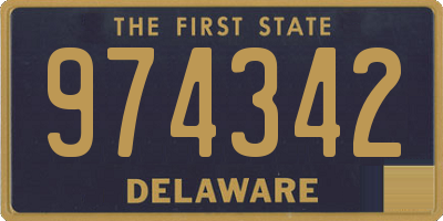 DE license plate 974342