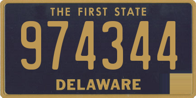 DE license plate 974344