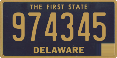 DE license plate 974345