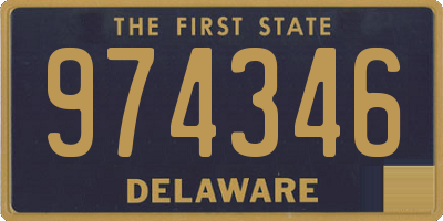 DE license plate 974346