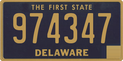 DE license plate 974347