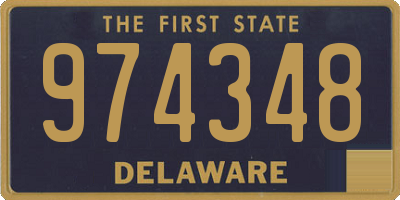 DE license plate 974348