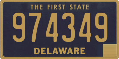 DE license plate 974349