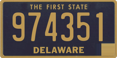 DE license plate 974351