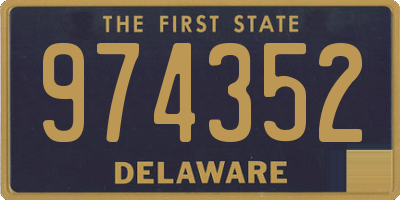 DE license plate 974352