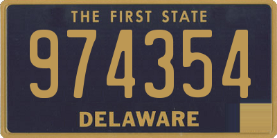 DE license plate 974354