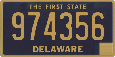 DE license plate 974356