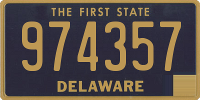 DE license plate 974357