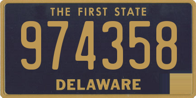 DE license plate 974358